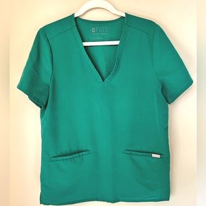 Figs Scrub Top- Technical Collection -Teal Size Medium